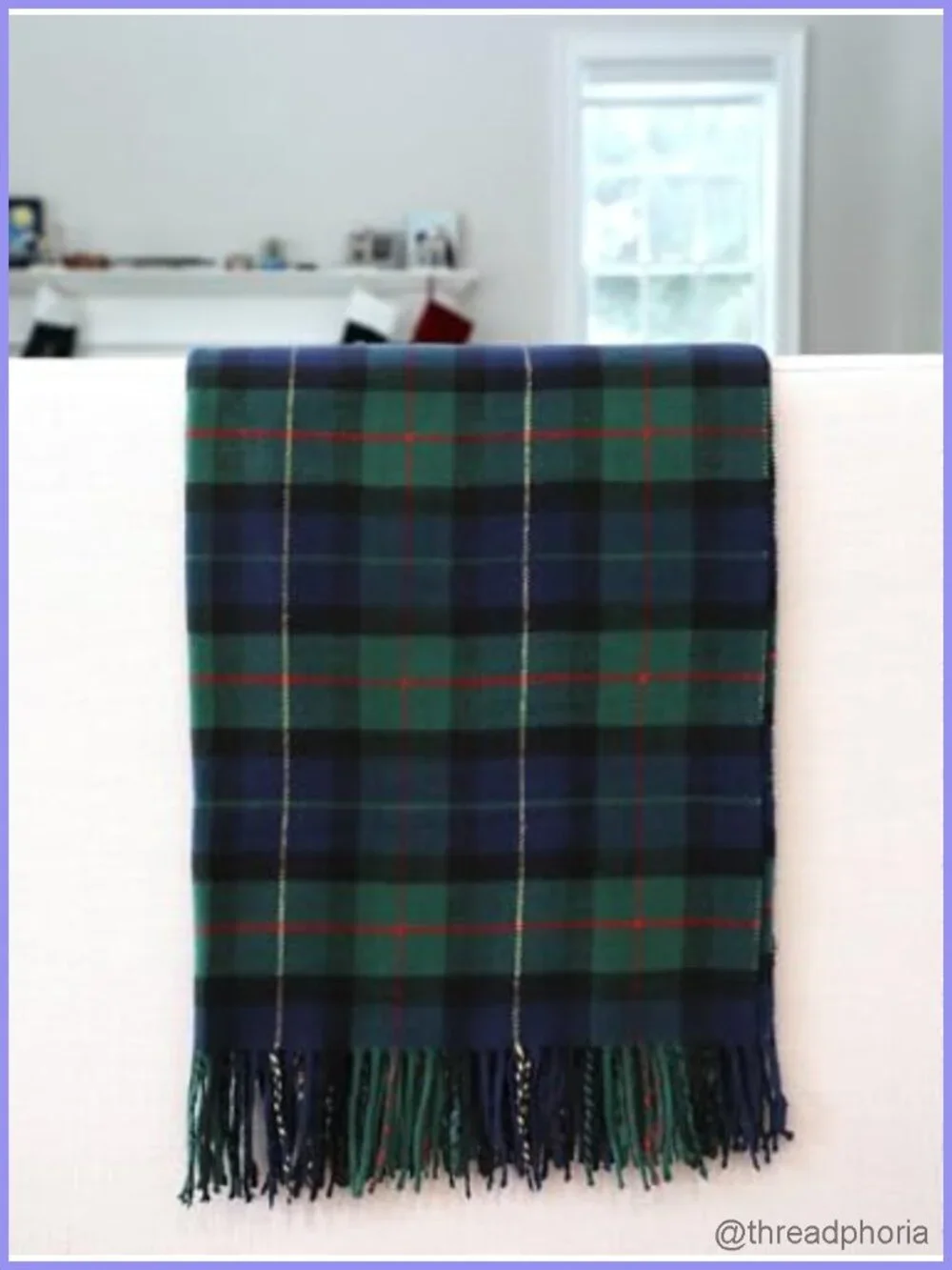 Women's Oversized Tartan Plaid Shawl Wrap Scarf in Viscose Fabric – Cashmere